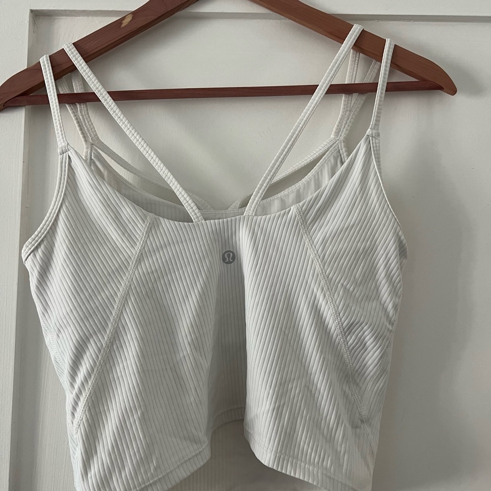 Strappy ribbed tank top